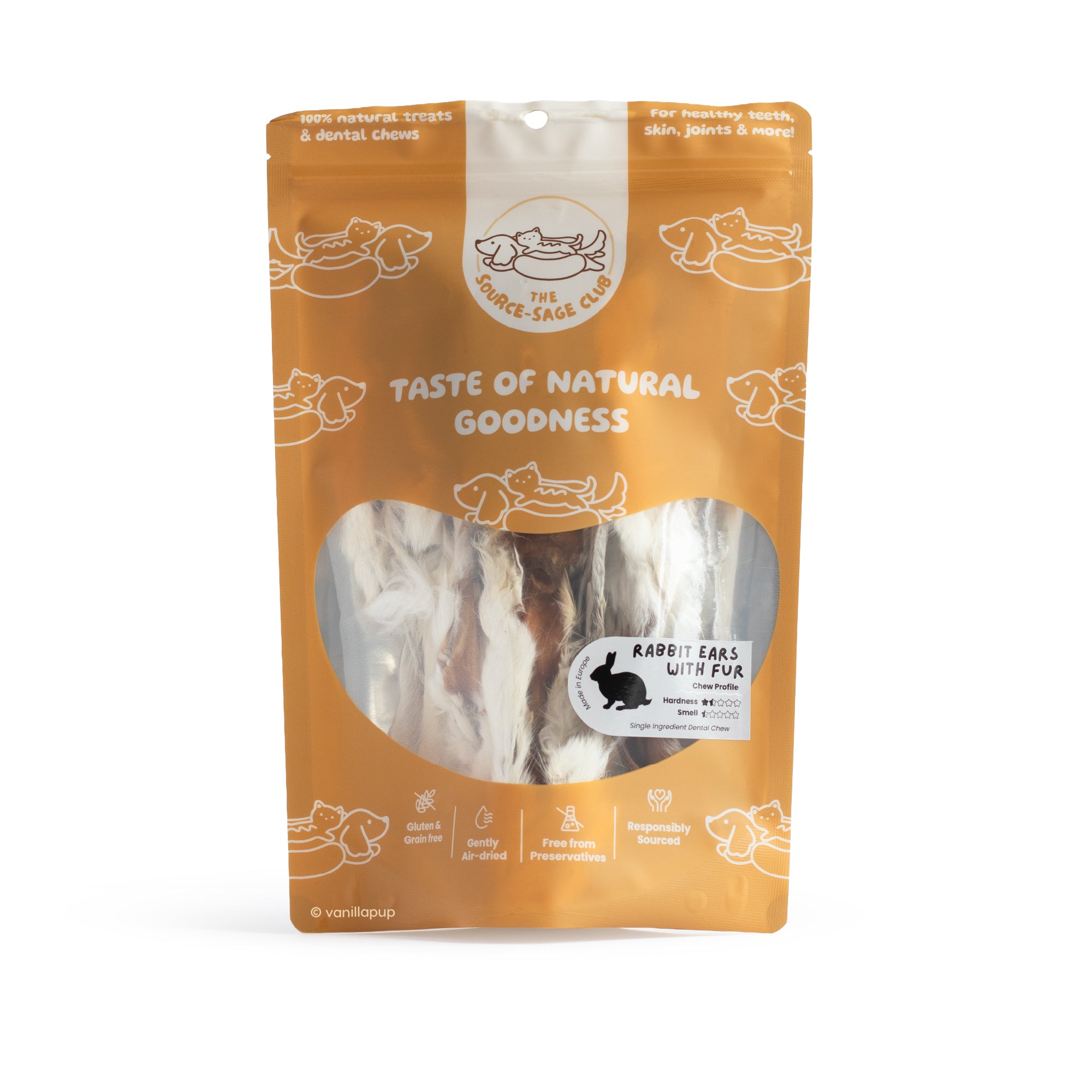 The Source-Sage Club Air Dried Rabbit Ears With Fur