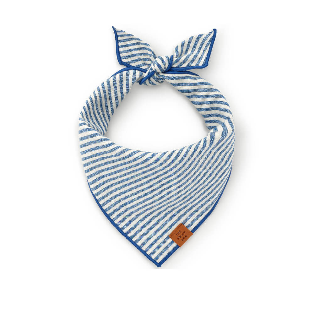 The Foggy Dog Lake Blue Stripe Bandana