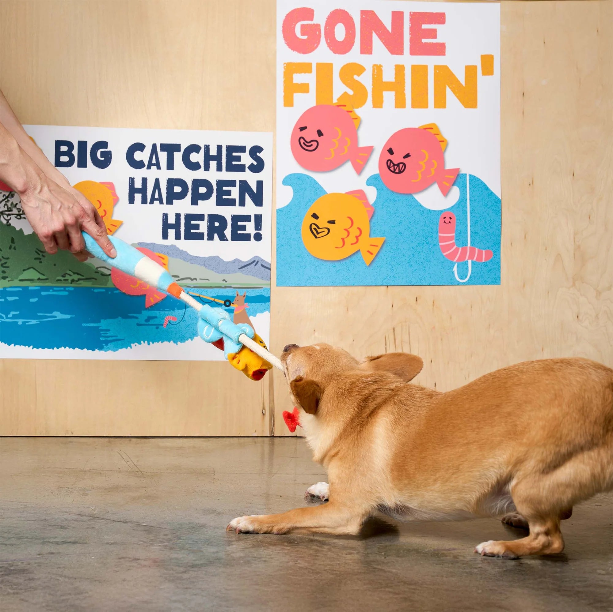 the furryfolks Fishing Nosework & Tug Toy