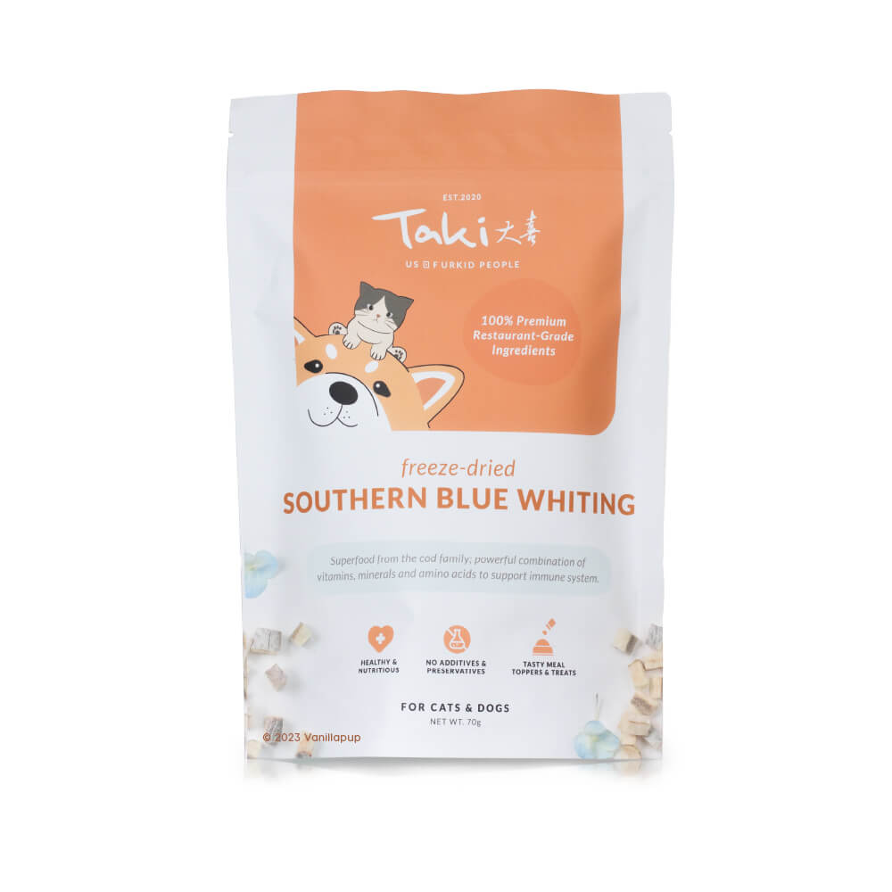 Taki Pets Freeze dried Southern Blue Whiting Treats Value Pack