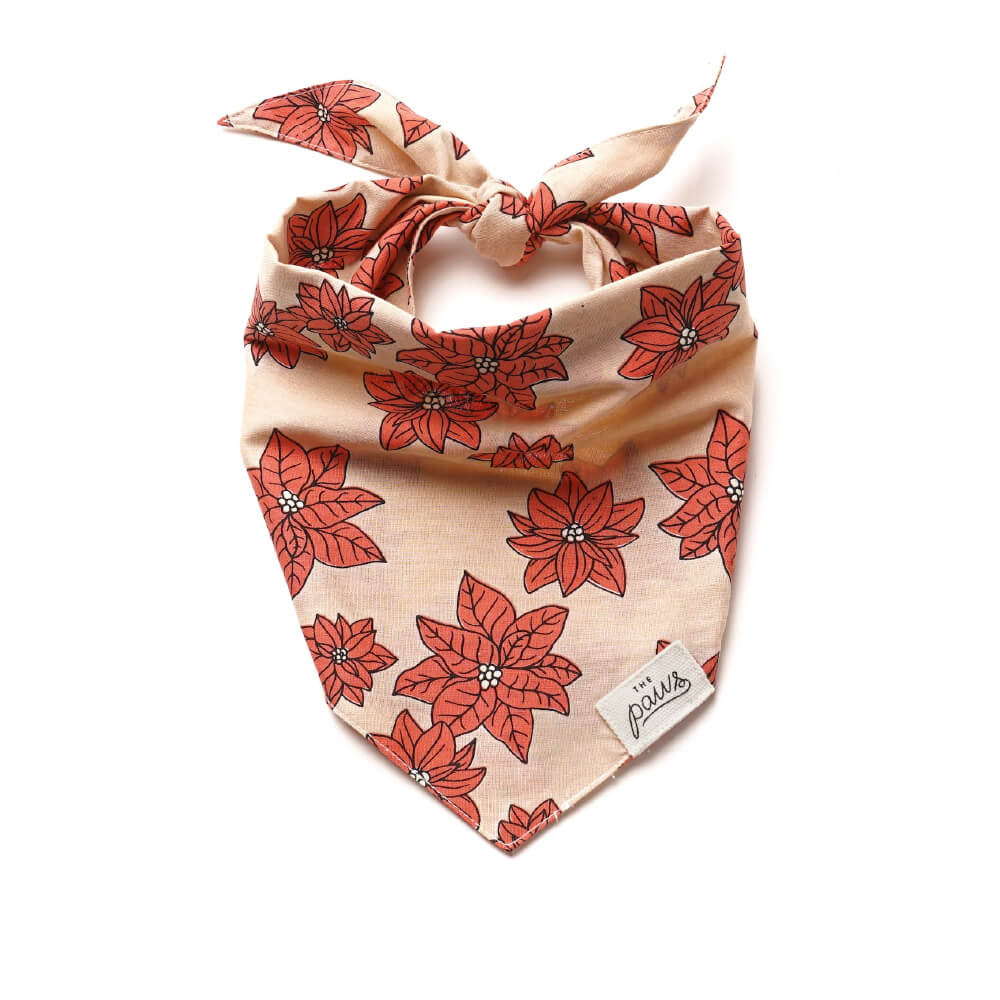 The Paws Bandana | Poinsettia