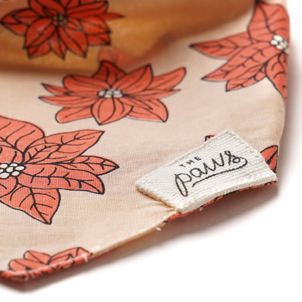 The Paws Bandana | Poinsettia