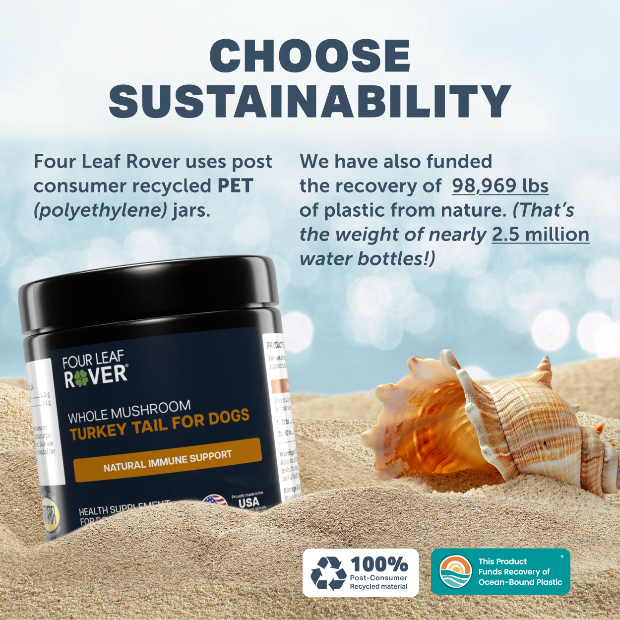 Four Leaf Rover Turkey Tail Mushroom Extract
