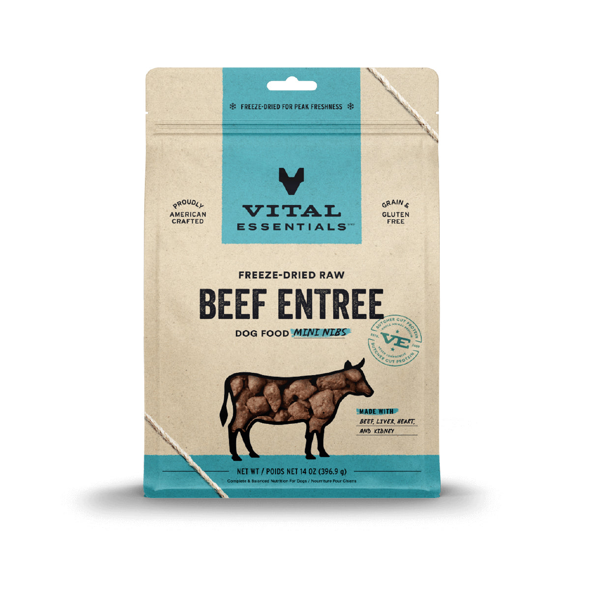 Vital Essentials® Freeze-Dried Mini Nibs Dog Food  | Beef