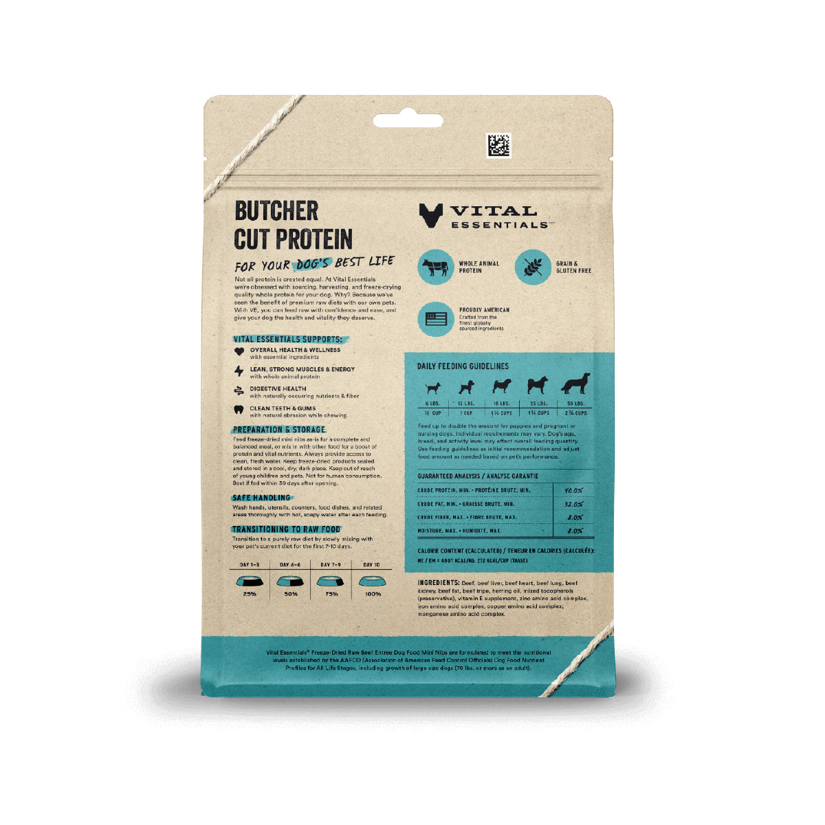 Vital Essentials® Freeze-Dried Mini Nibs Dog Food | Beef