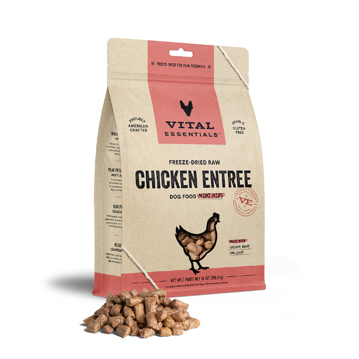 Vital Essentials® Freeze-Dried Mini Nibs Dog Food | Chicken