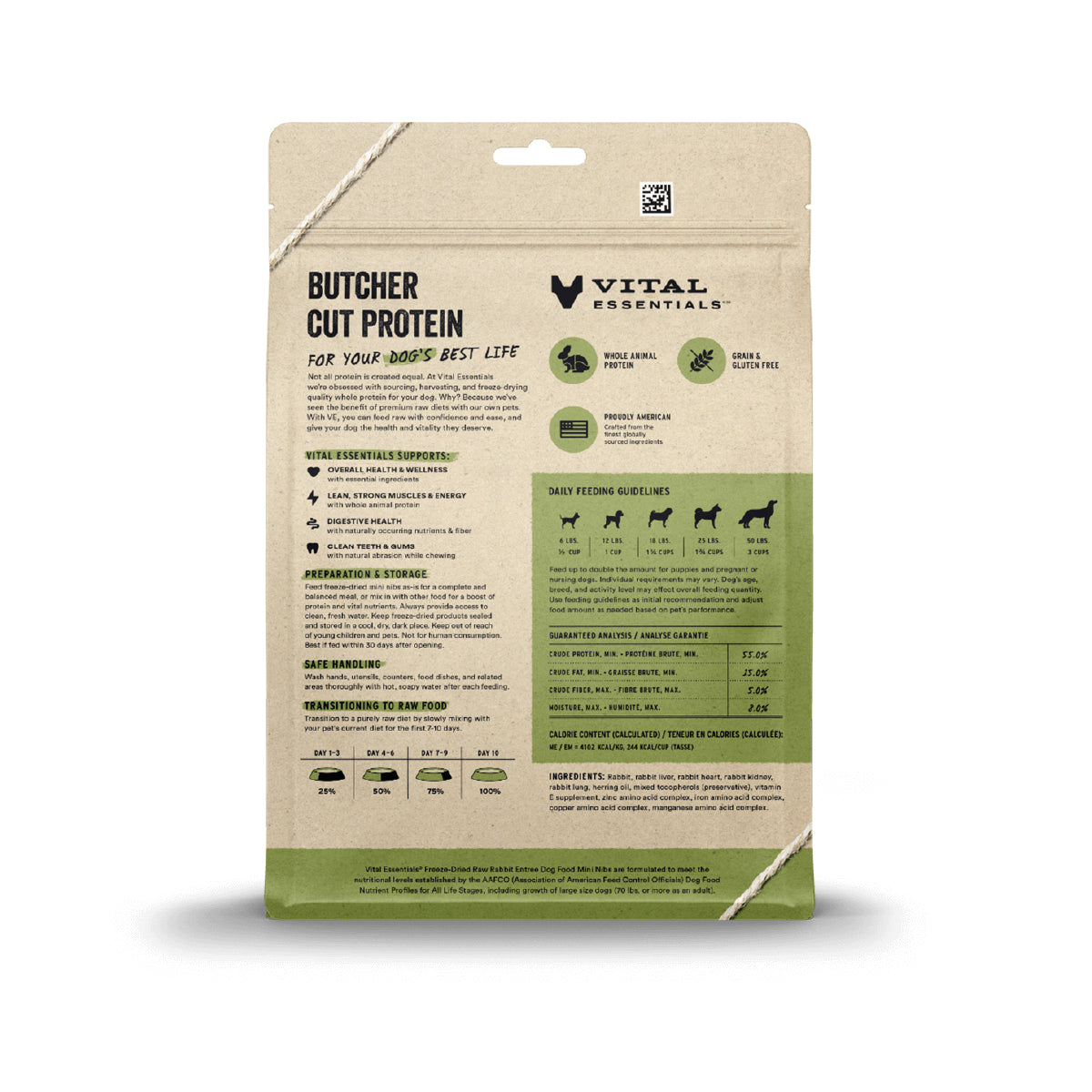 Vital Essentials® Freeze-Dried Mini Nibs Dog Food | Rabbit