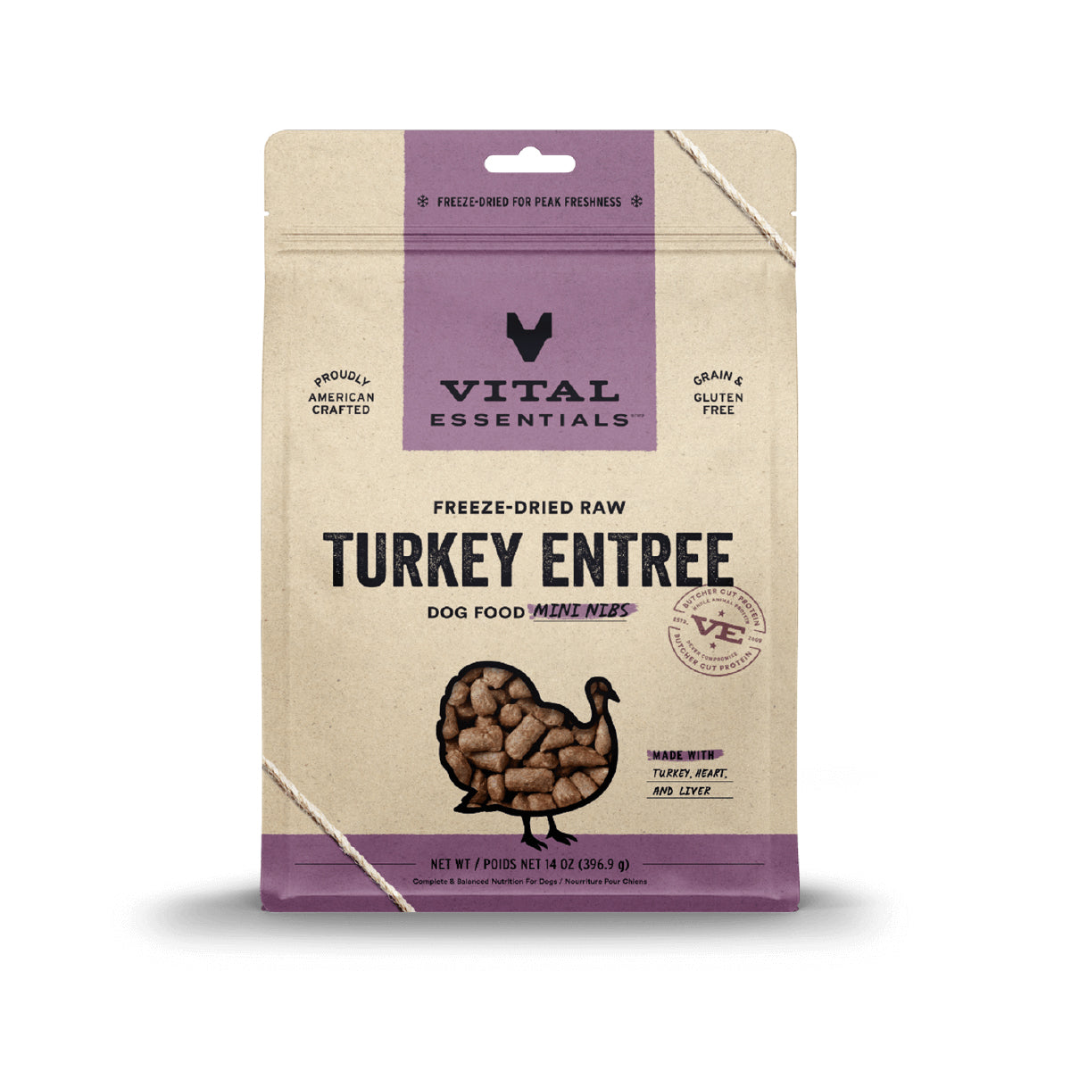 Vital Essentials® Freeze-Dried Mini Nibs Dog Food | Turkey