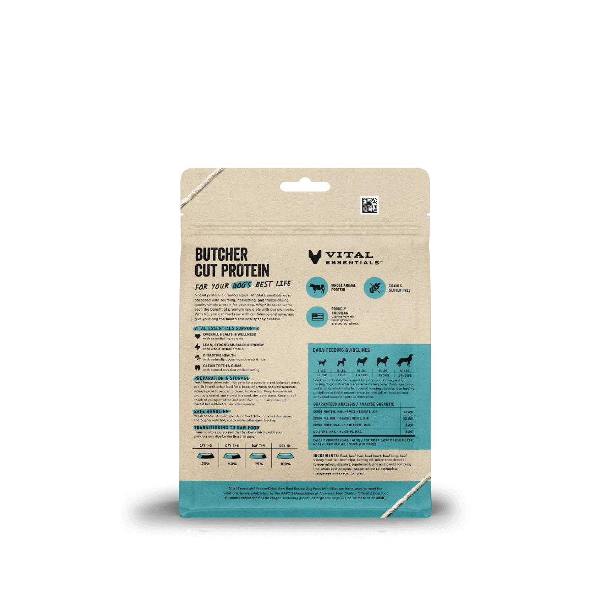Vital Essentials® Freeze-Dried Mini Nibs Dog Food | Beef