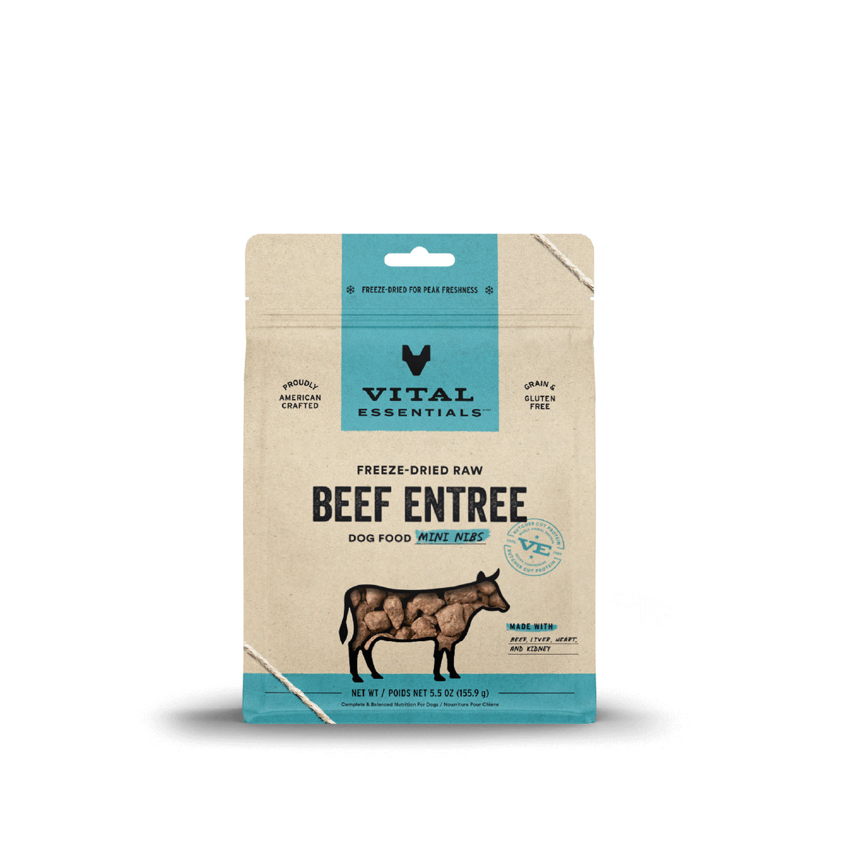 Vital Essentials® Freeze-Dried Mini Nibs Dog Food | Beef