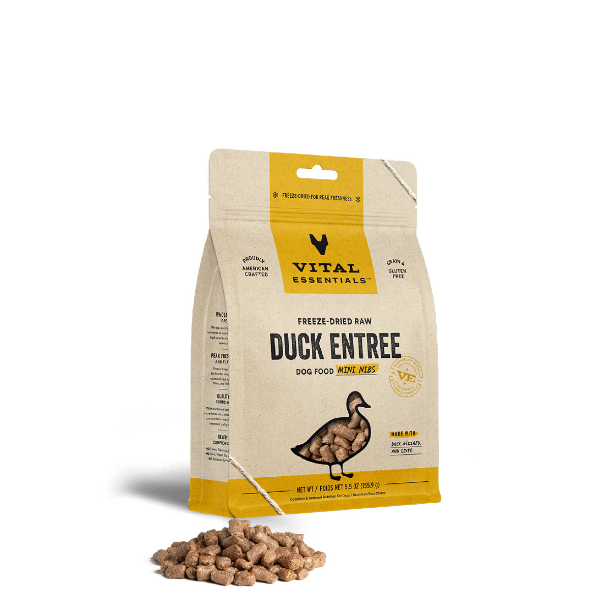 Vital Essentials® Freeze-Dried Mini Nibs Dog Food | Duck