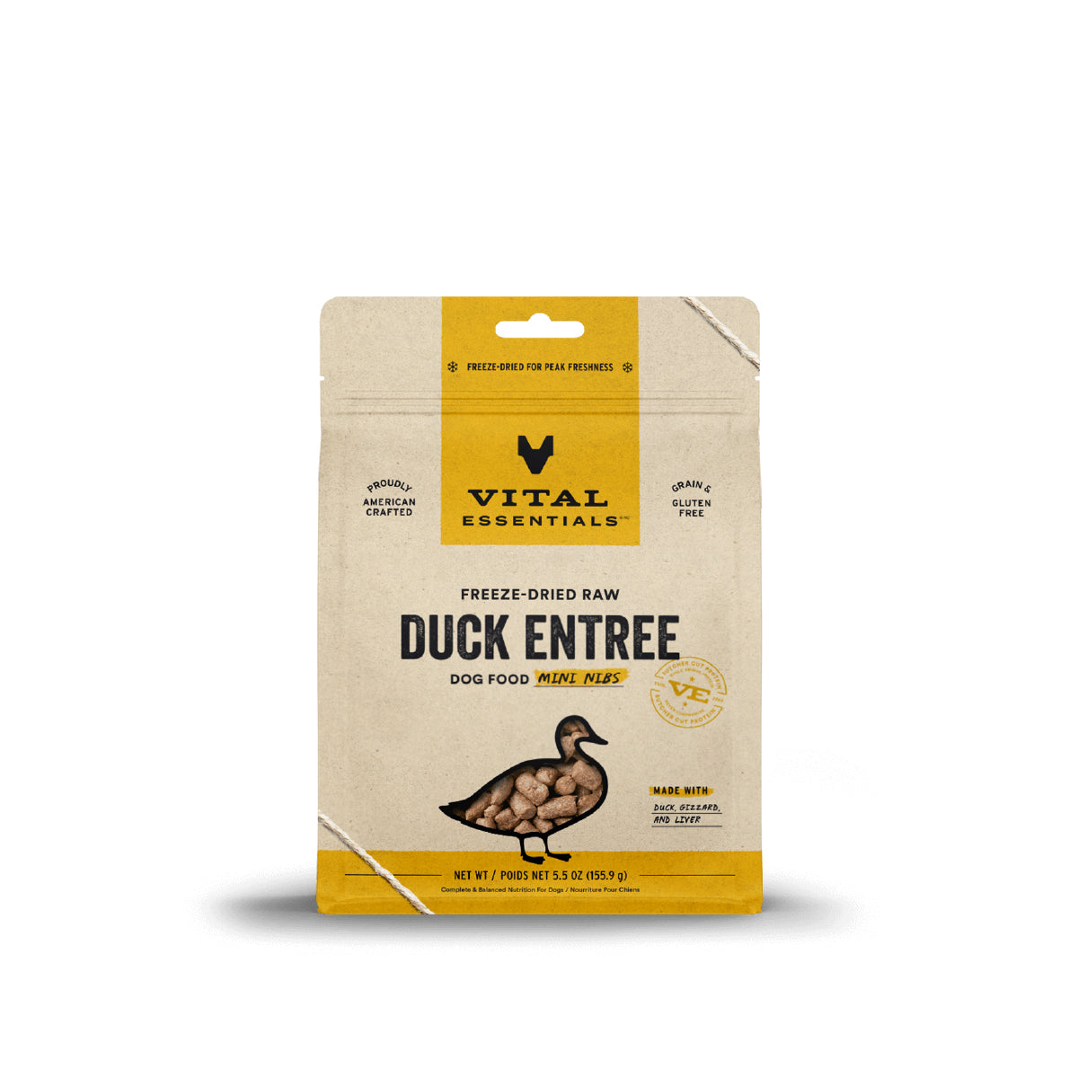 Vital Essentials® Freeze-Dried Mini Nibs Dog Food | Duck