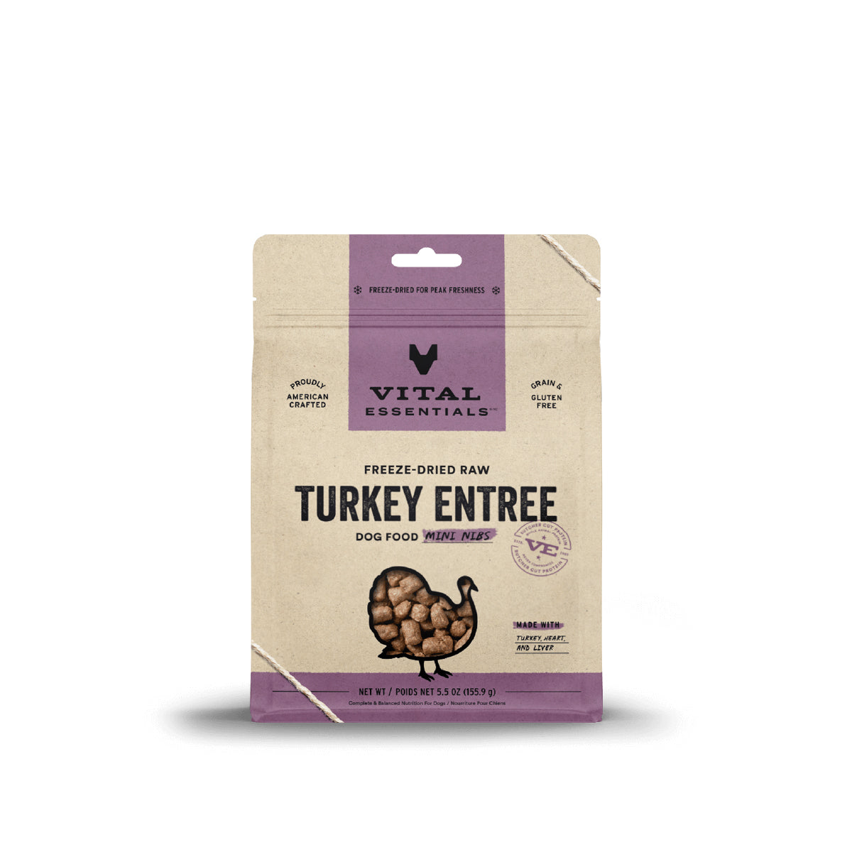 Vital Essentials® Freeze-Dried Mini Nibs Dog Food | Turkey