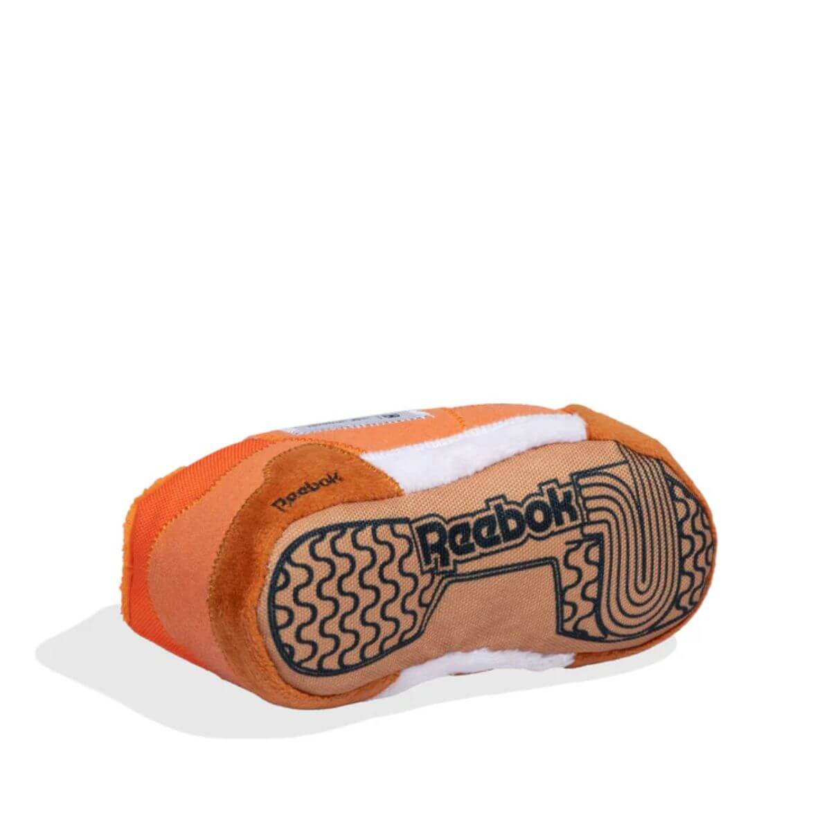 The sole of the Zee.Dog x Reebok Workout Plush Toy.
