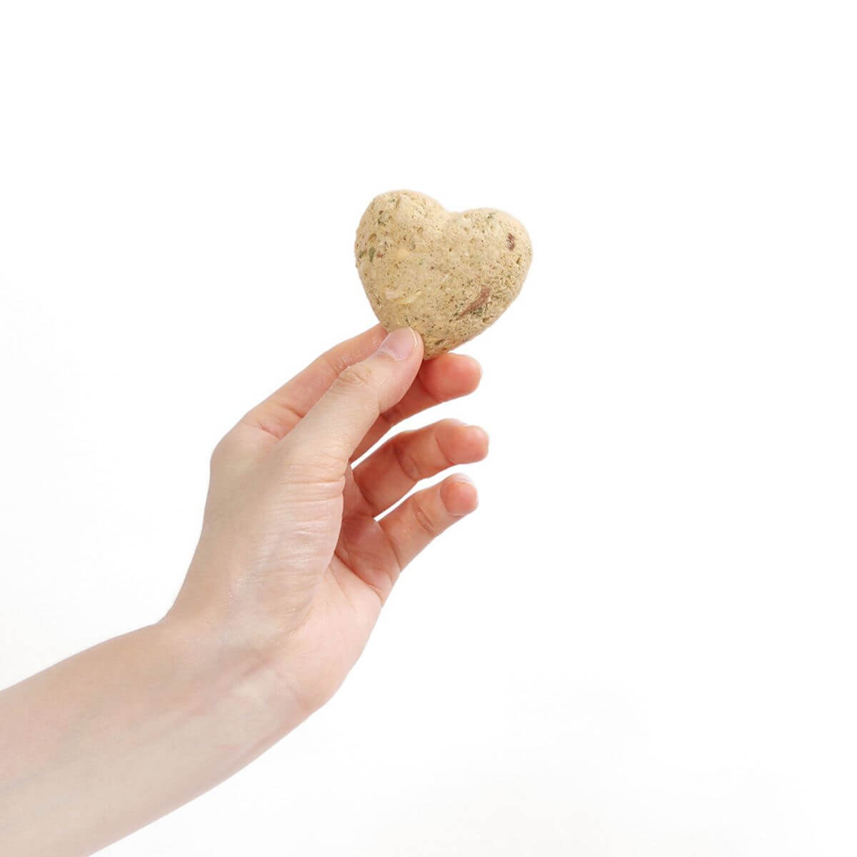 Arlo Kitchen Detox White Veggie Patties held up against a white background,