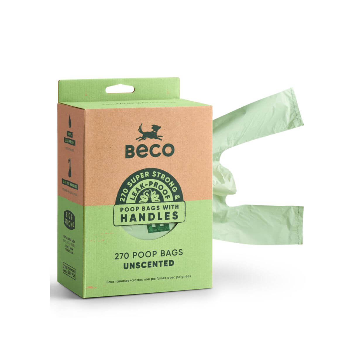 Beco Large Poop Bags with Handles | Unscented