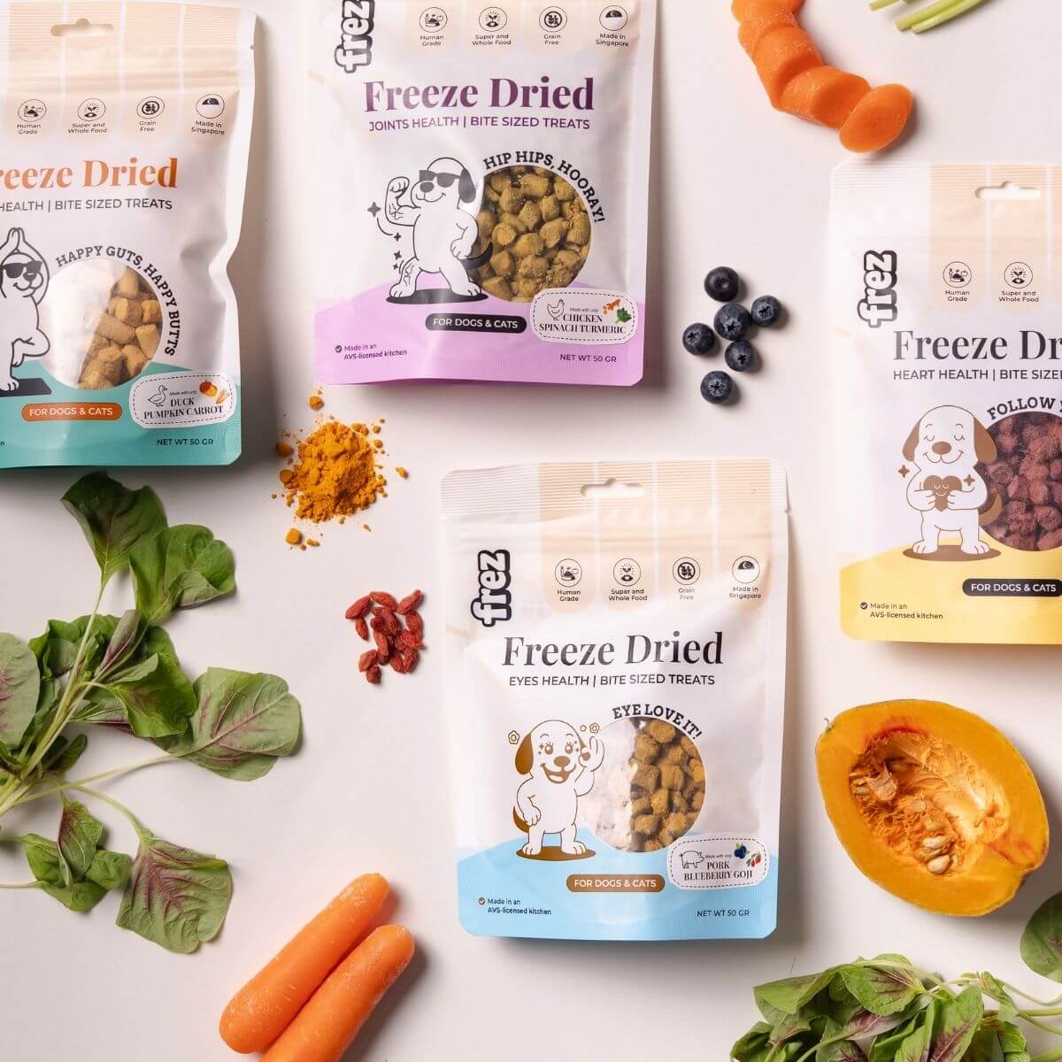 frez treats against a white background.