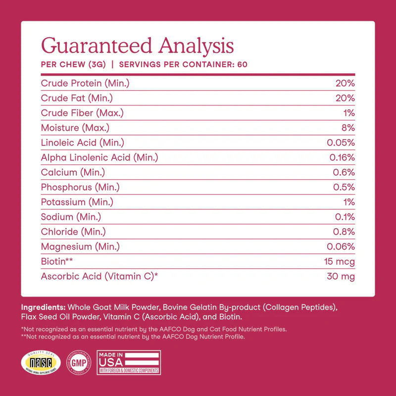 Fera Pets Skin & Coat Goat Milk Topper For Dogs & Cats