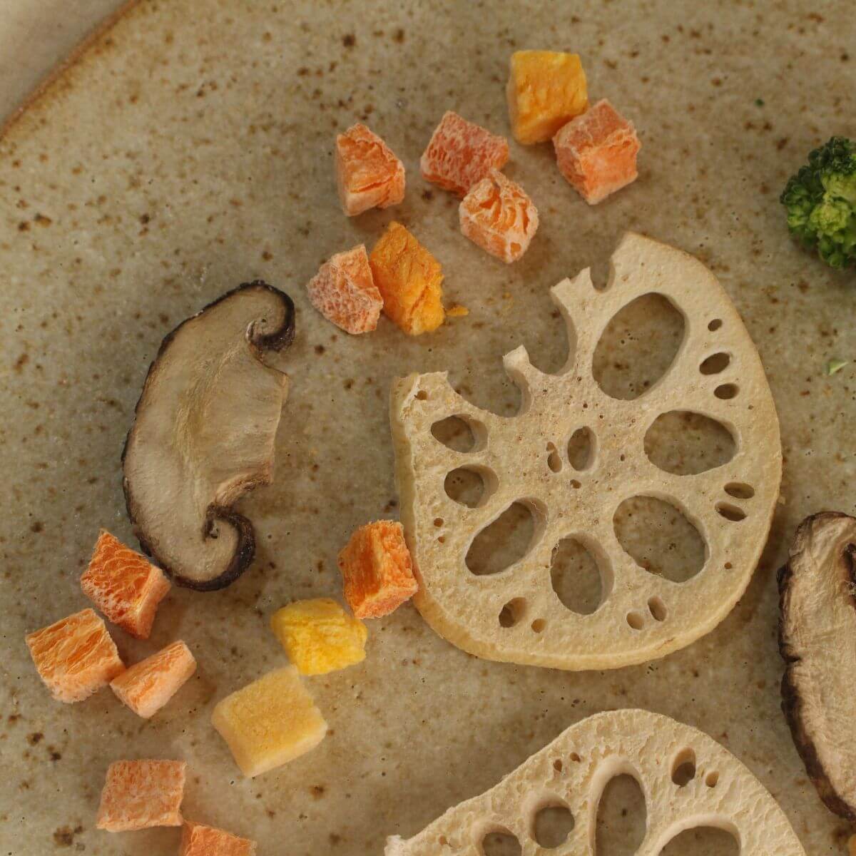 In Good Thyme Fong's Vegetables East on a plate - close up.