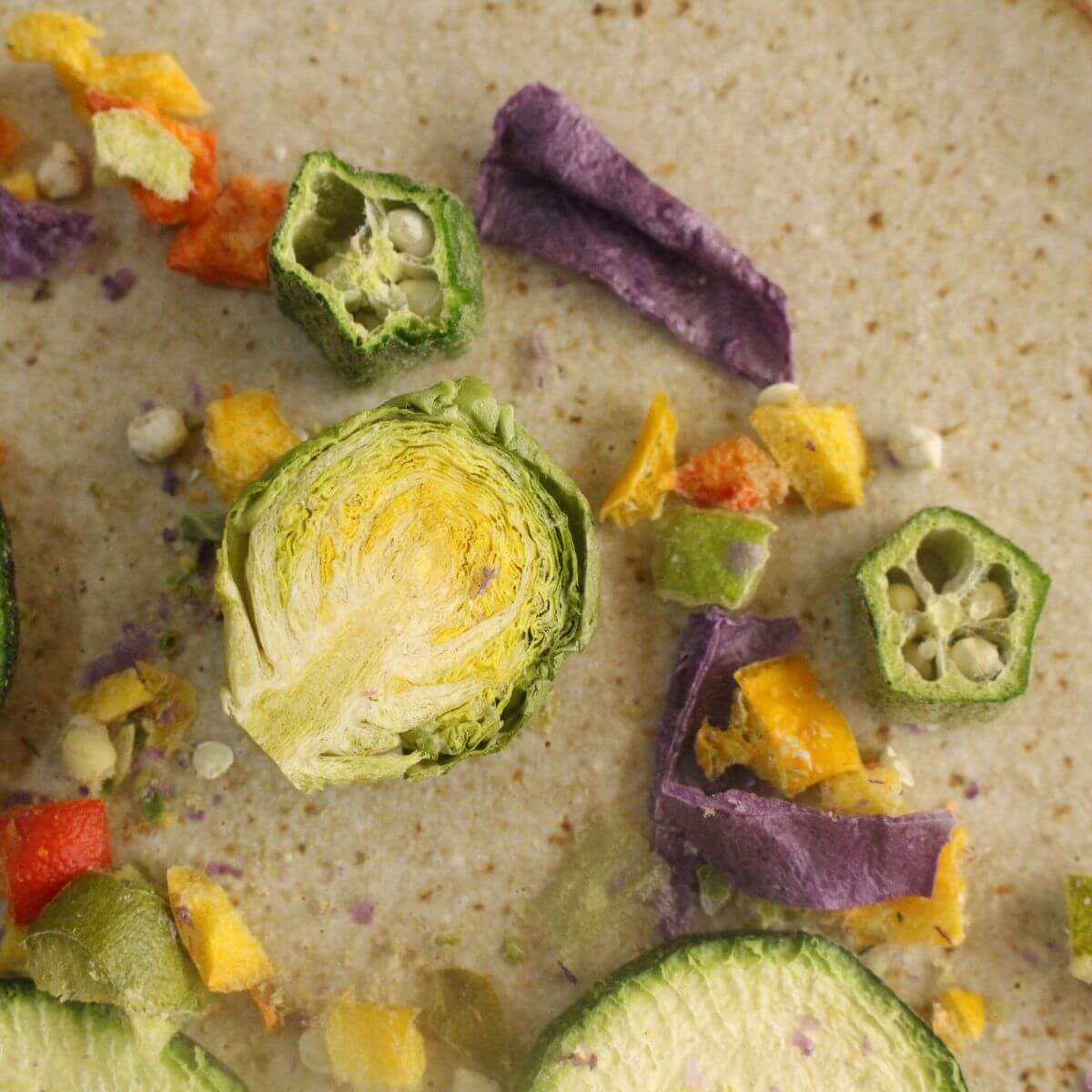 In Good Thyme Fong's Vegetables West on a plate - close up.