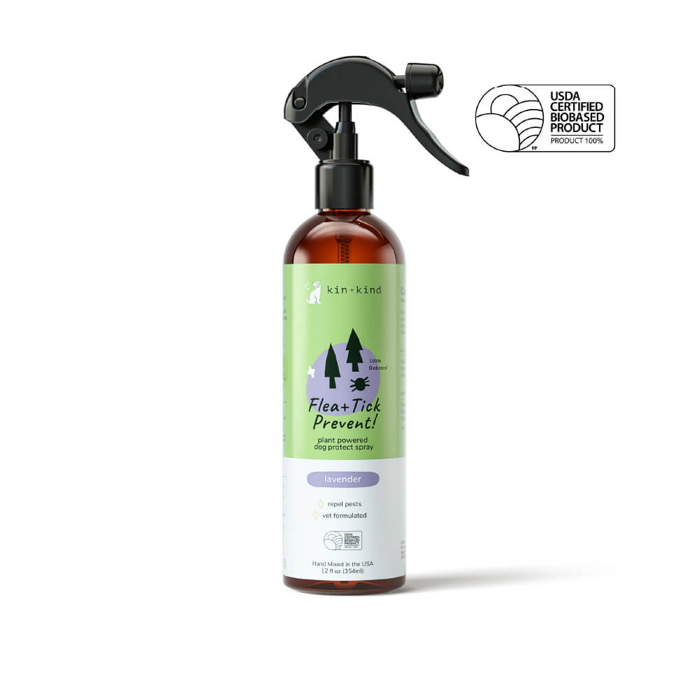 kin+kind Flea & Tick Repellent 12oz Spray | Lavender