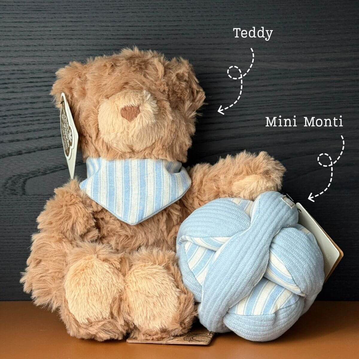 lambwolf singapore exclusive mini monti snuffle ball and teddy with bandana.