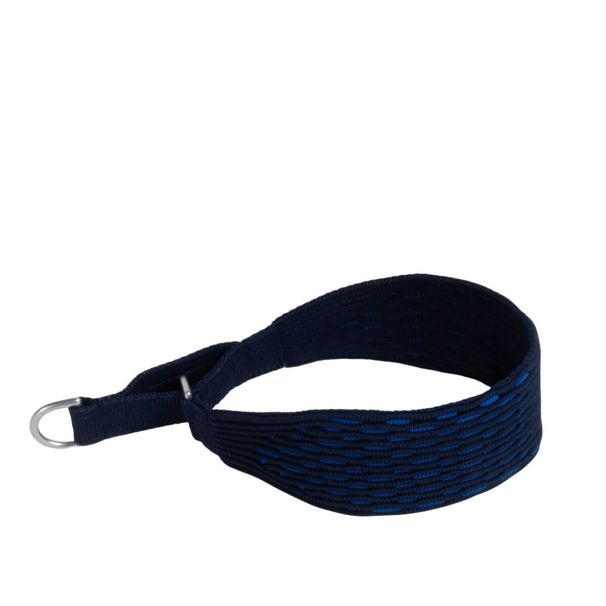 Masimalo 3D Knit Martingale Collar in Navy / Royal Blue against a white background.