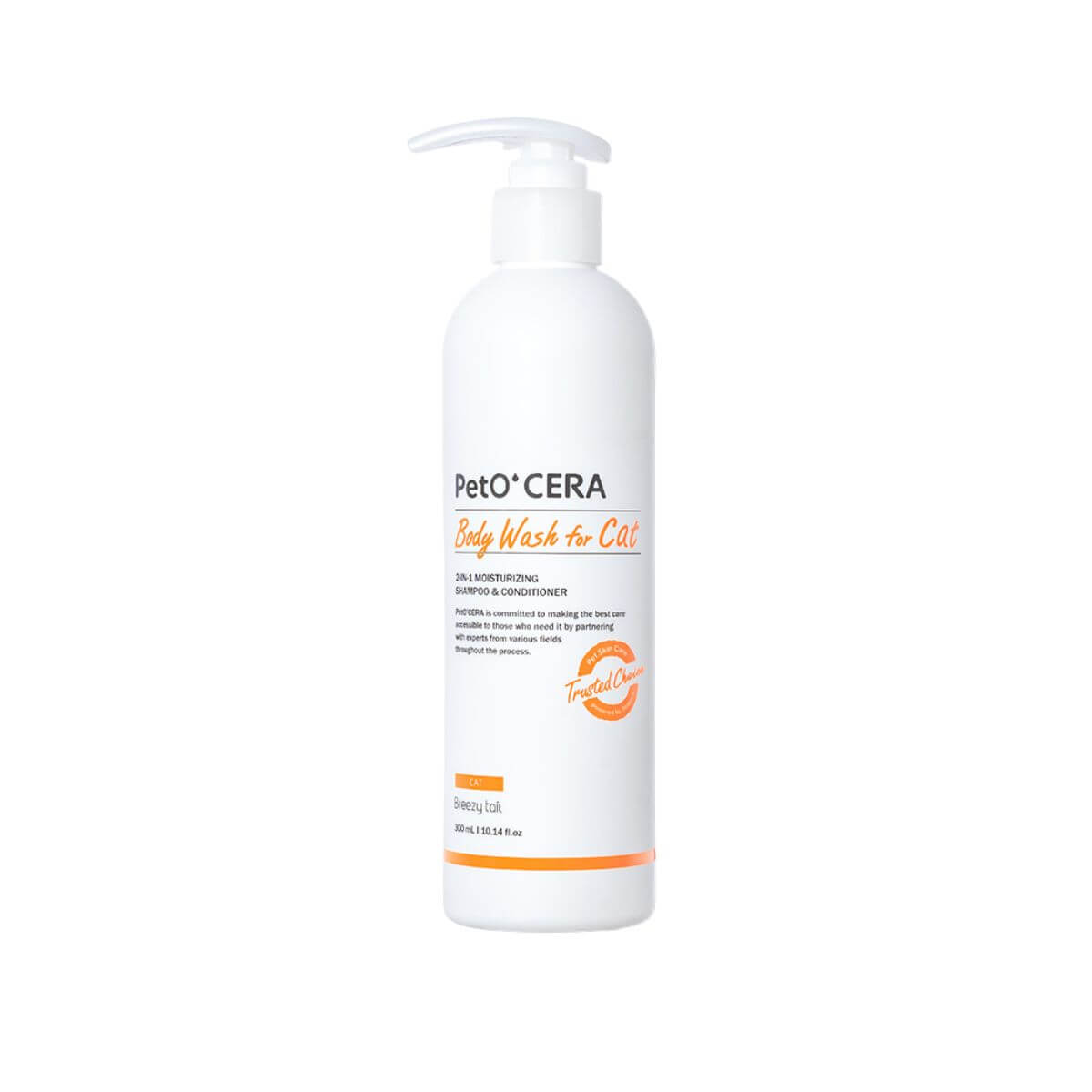 PetO'CERA Body Wash for Cats against a white background.