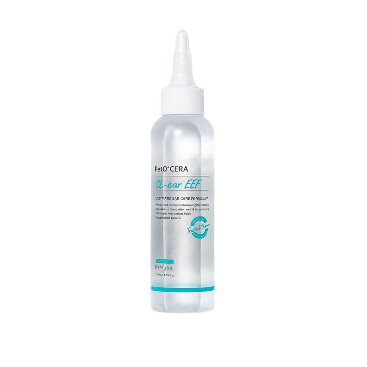 PetO'CERA Enzymatic Ear Cleaner against a white background.