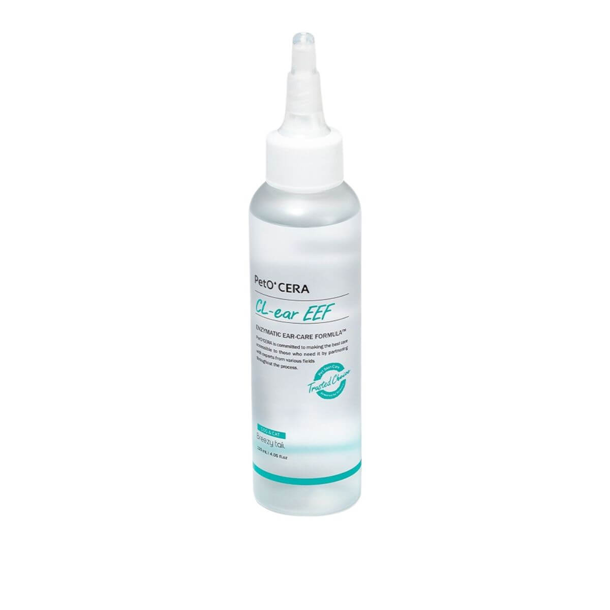 PetO'CERA Enzymatic Ear Cleaner against a white background.