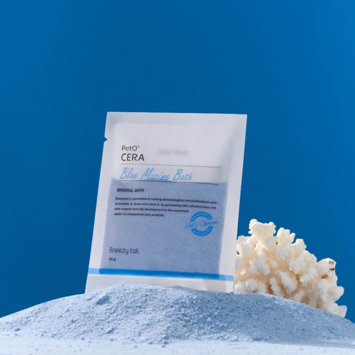 PetO'CERA Spa Blue Marine Bath against a blue background.