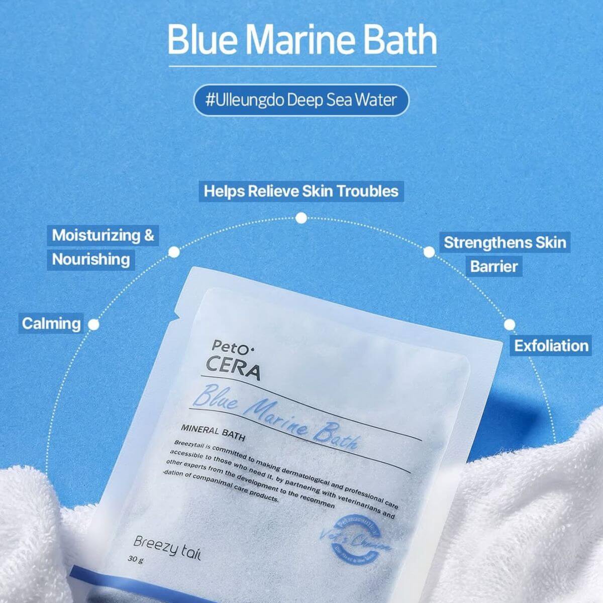 The benefits of the PetO'CERA Spa Blue Marine Bath.