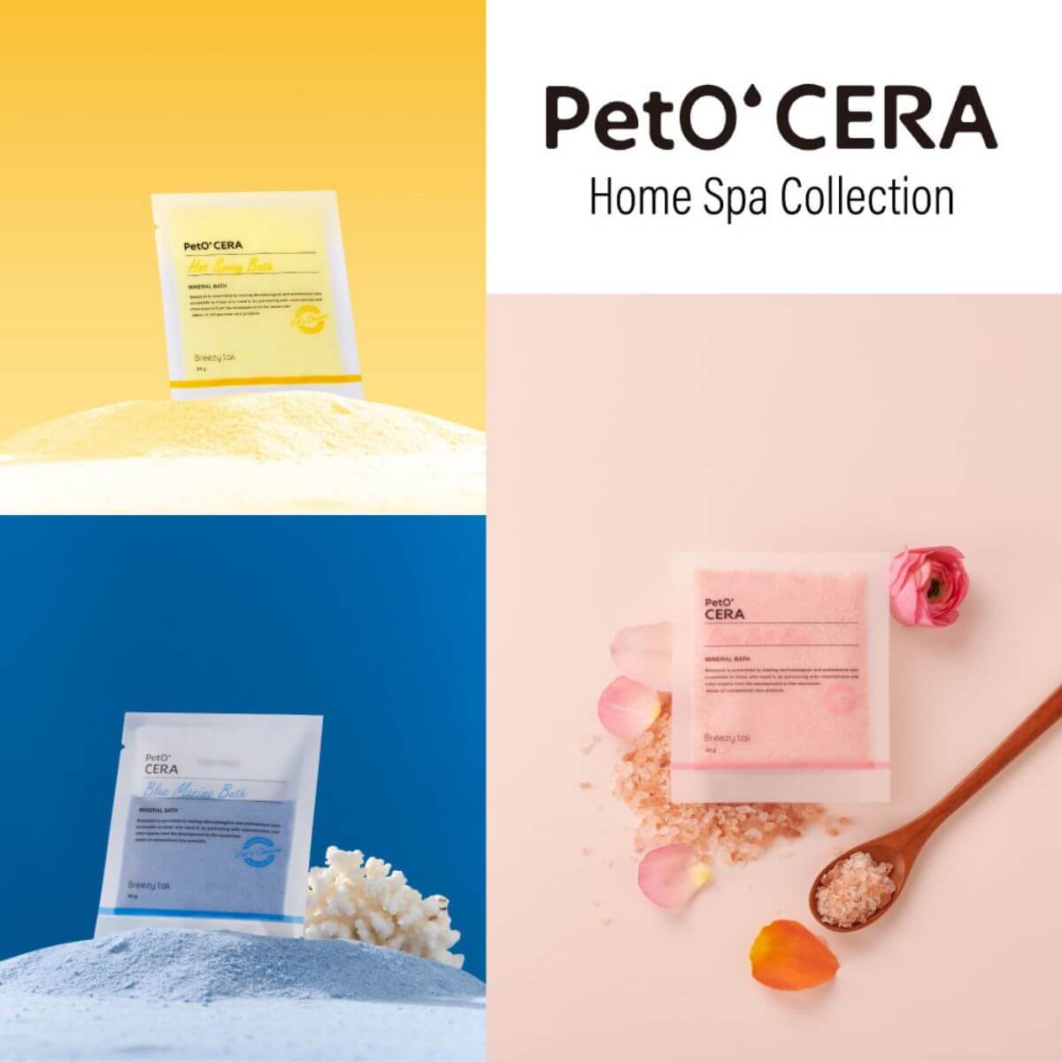 The PetO'CERA Home Spa Collection.