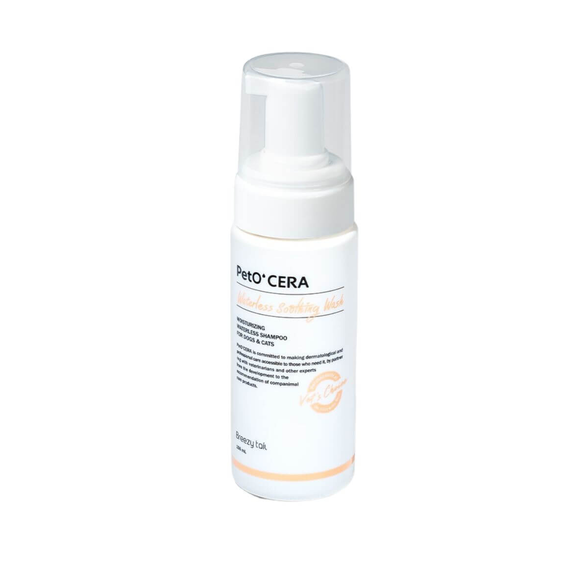 PetO'CERA Waterless Soothing Wash against a white background.