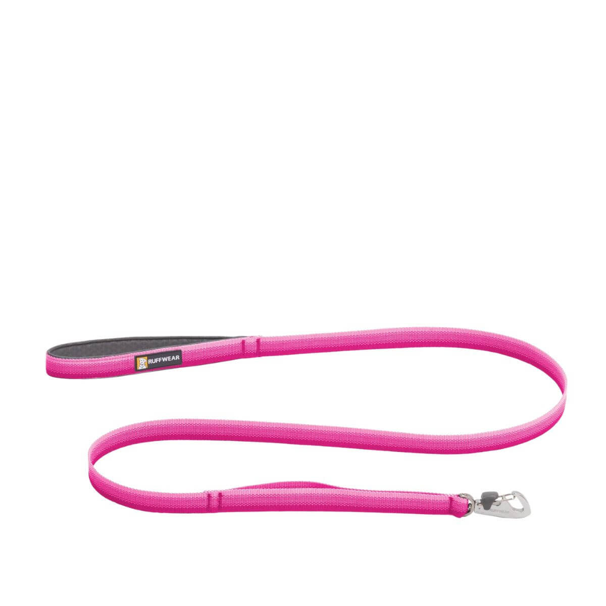 ruffwear front range leash pink rose against a white background.