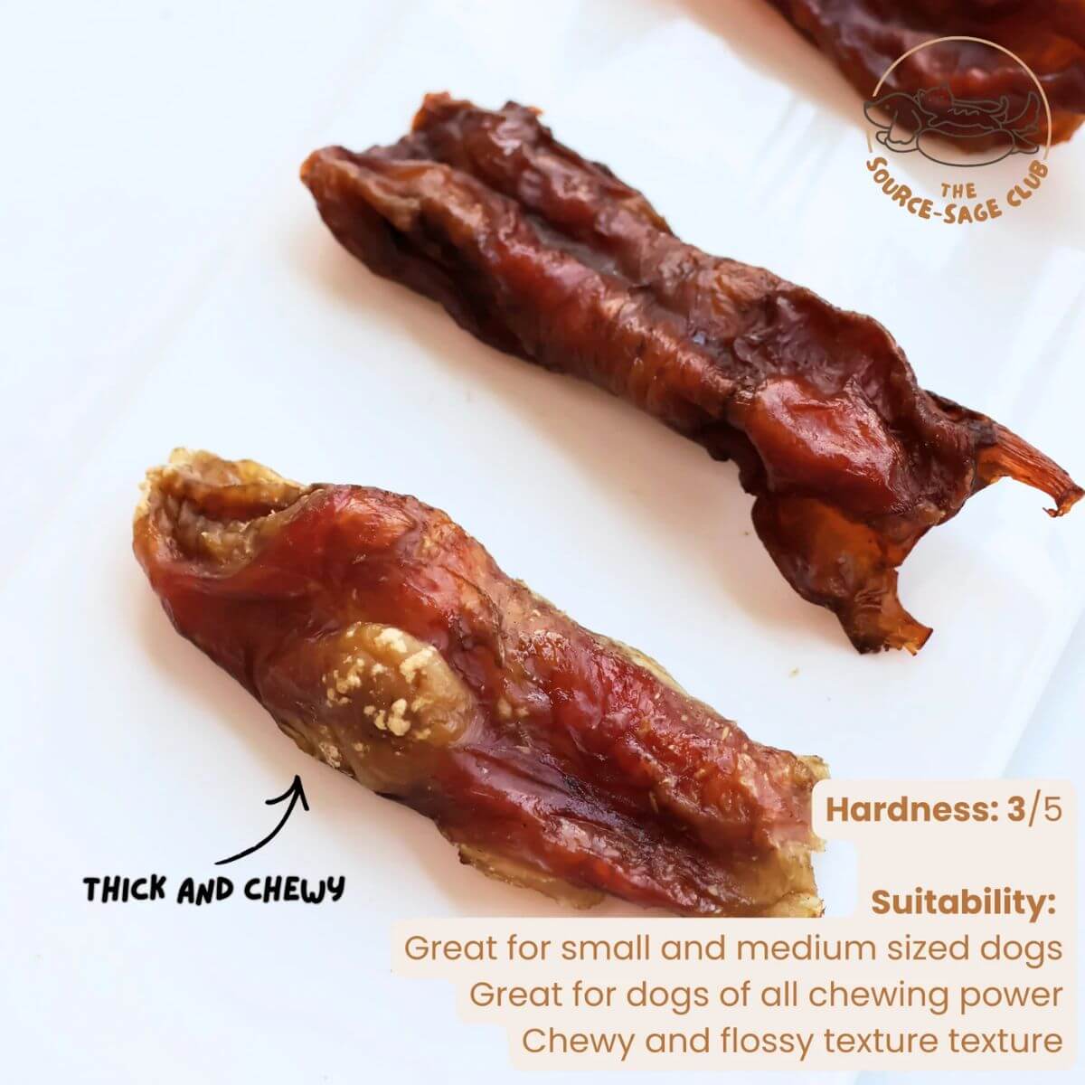 Source-Sage Club Ostrich Foot Tendon hardness.