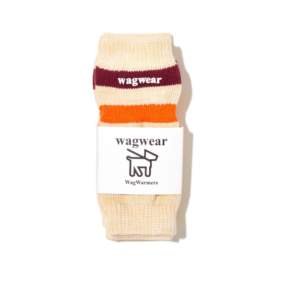 Wagwear Cotton WagWellies® Liners in burgundy against a white background.