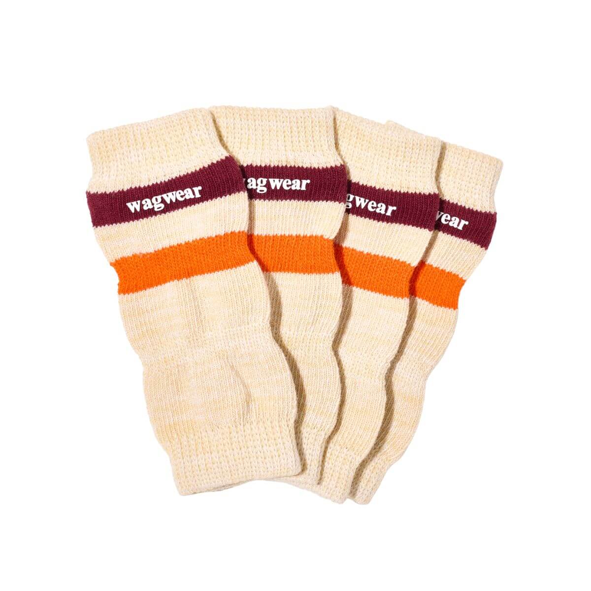 Wagwear Cotton WagWellies® Liners in burgundy against a white background.