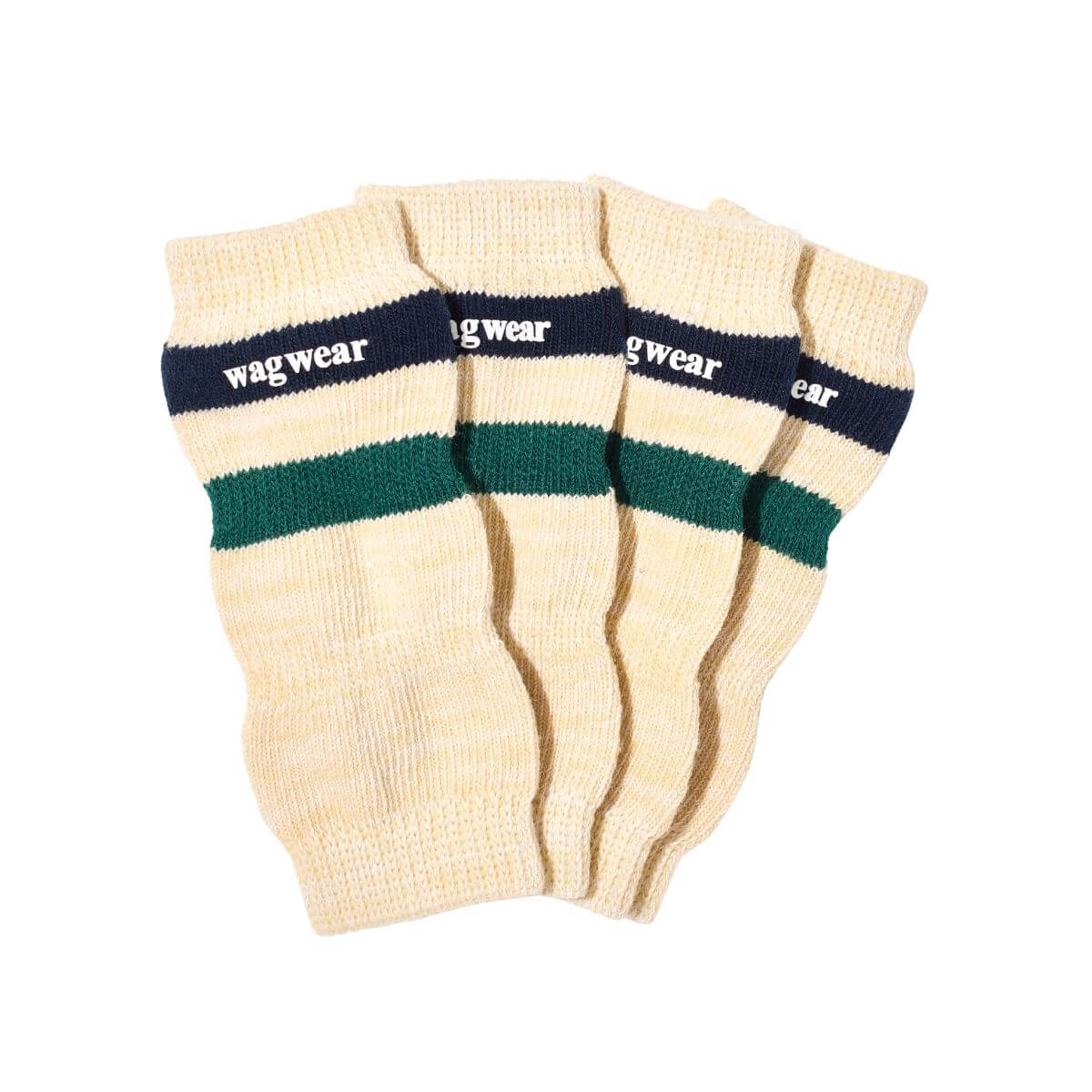 Wagwear Cotton WagWellies® Liners in green against a white background.