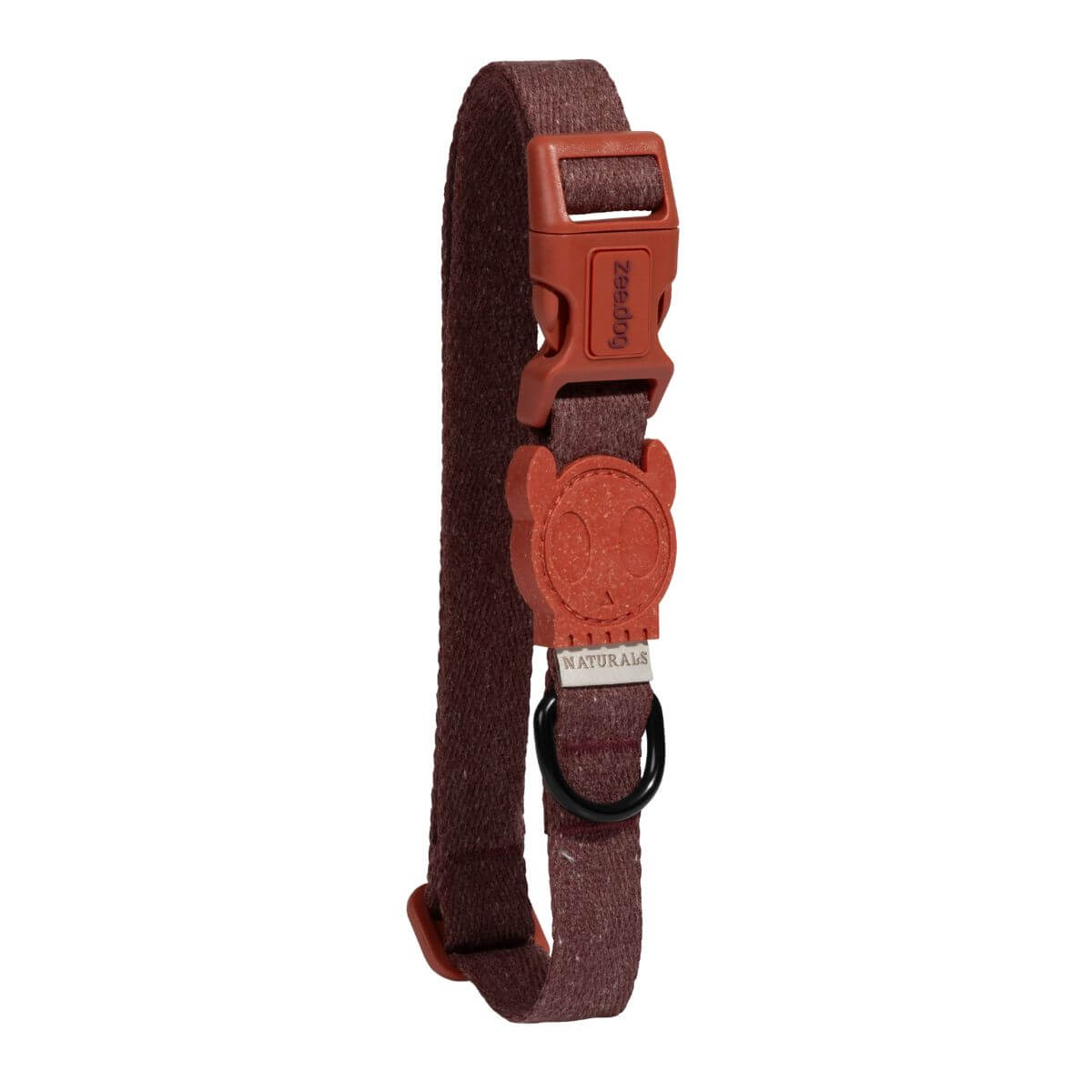 Zee.Dog Naturals Collar Cocoa against a white background/.