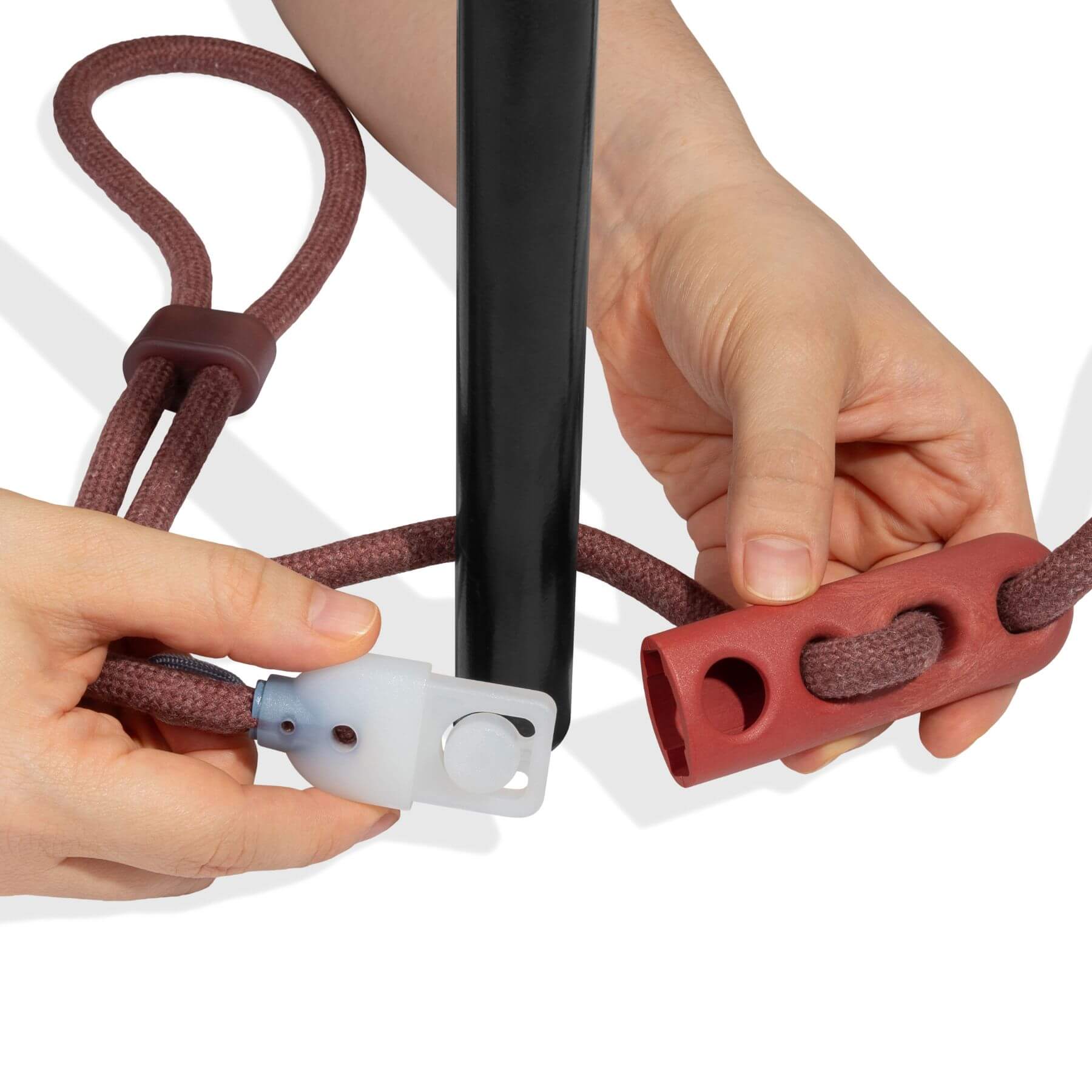 zee.dog naturals hands-free leash cocoa against a white background.