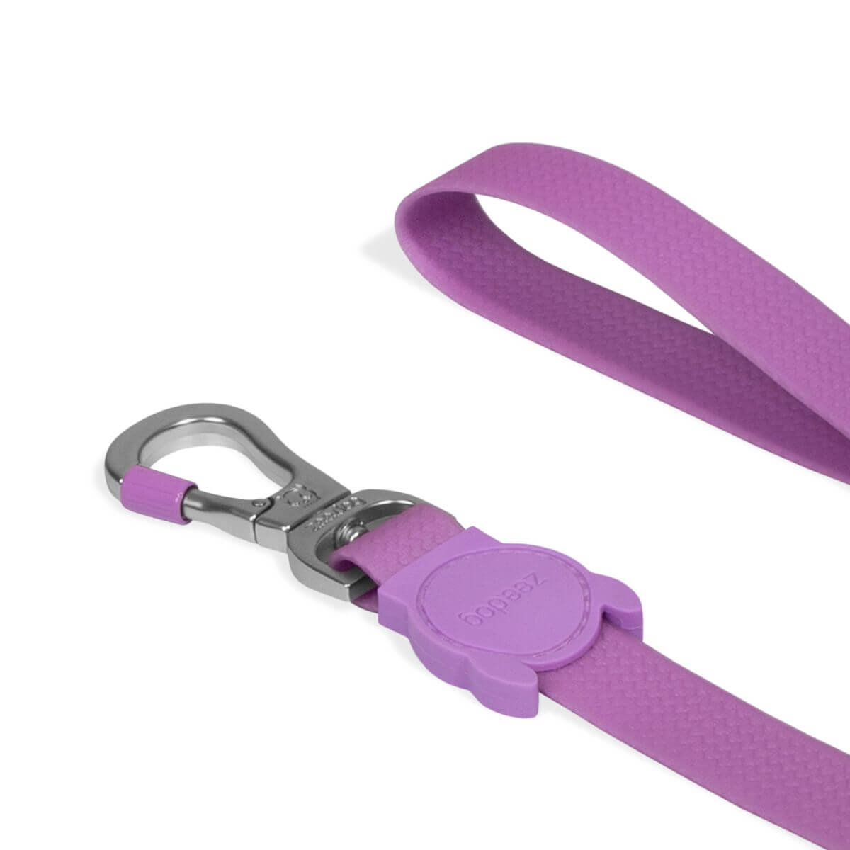 Zee.Dog Neopro Leash Ultraviolet against a white background.