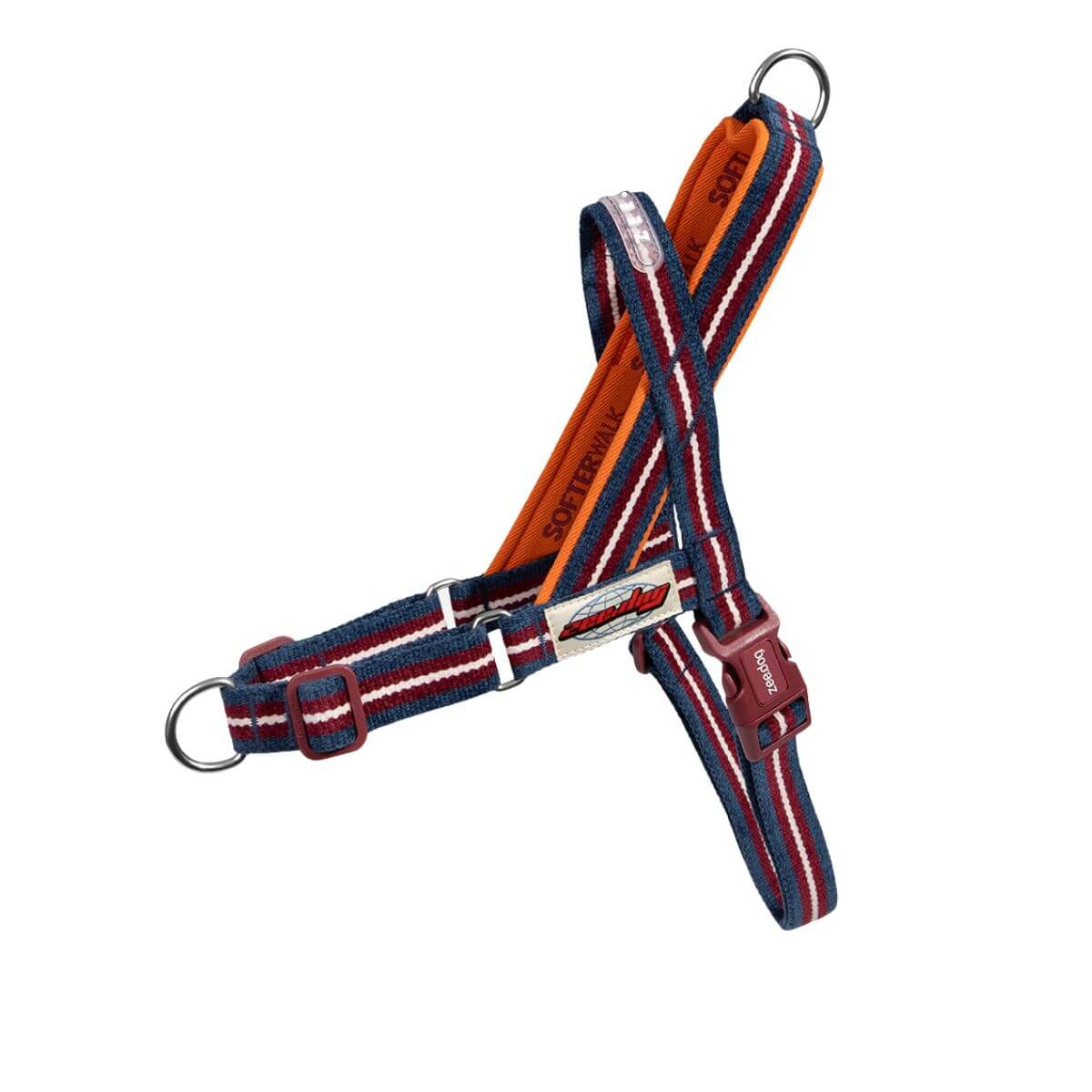 zee.dog softer walk harness velvet vibes in dropout against a white background.