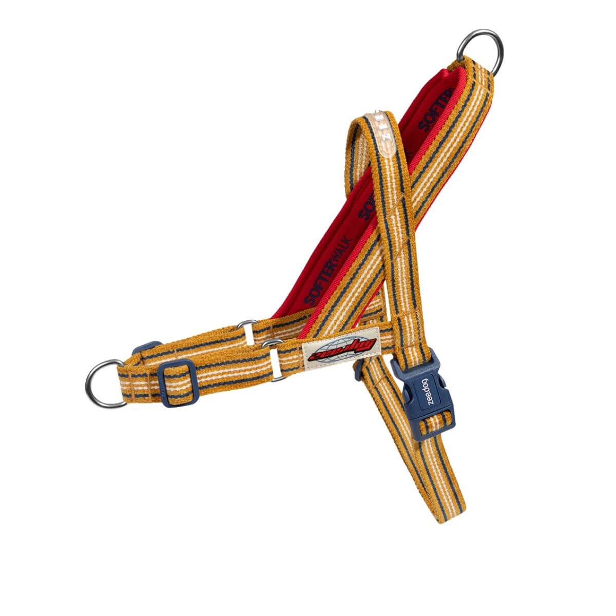 zee.dog softer walk velvet vibes misfit harness against a white background.