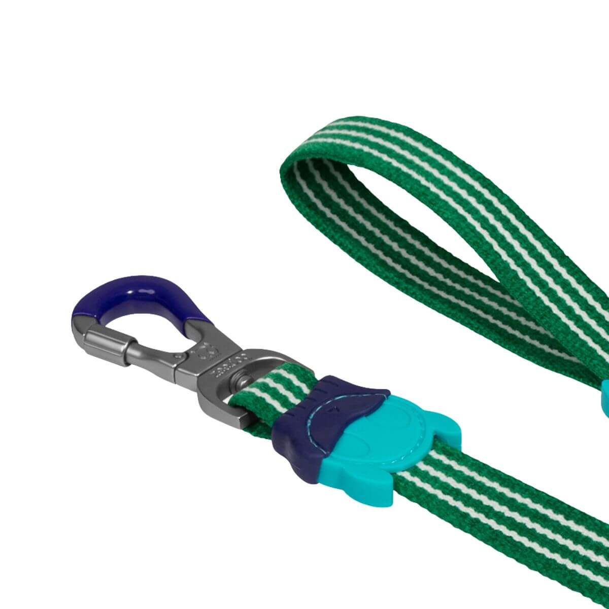 zee.dog velvet vibes leash vert against a white background.