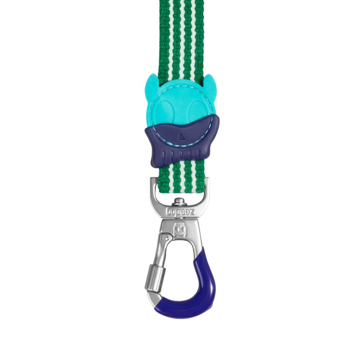 zee.dog velvet vibes leash vert against a white background.