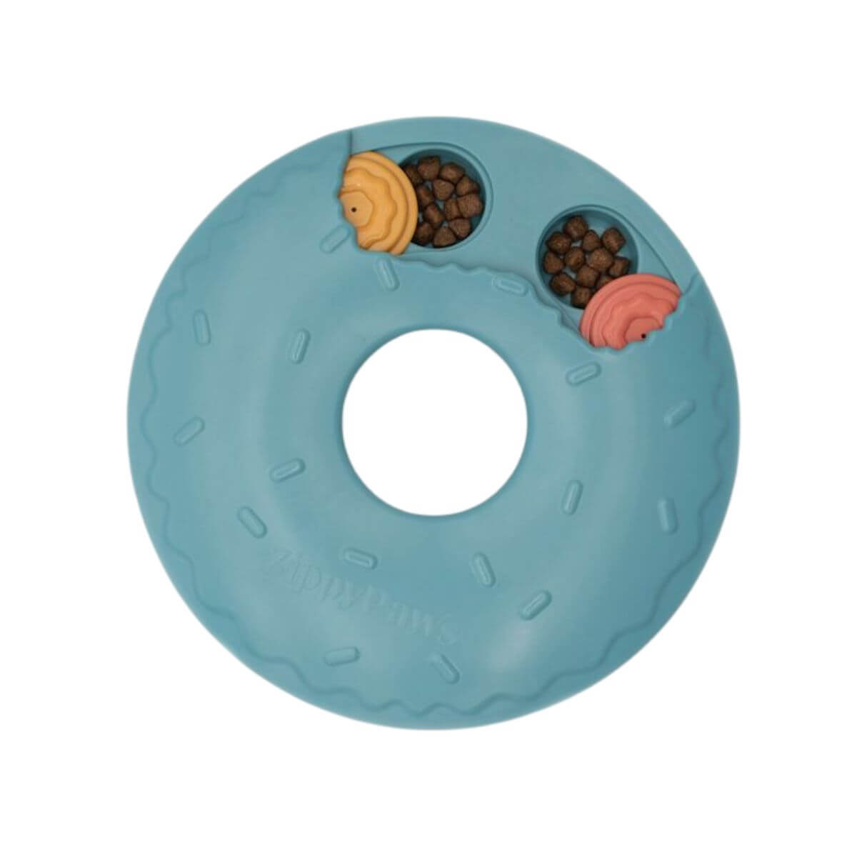 ZippyPaws Smarty Paws Puzzler Donut Slider against a white background.