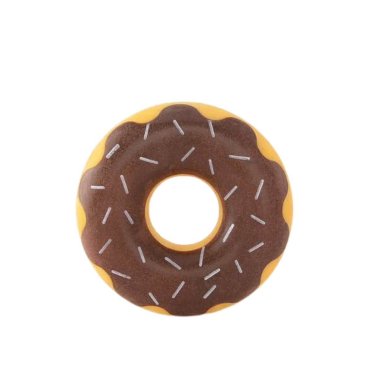 ZippyPaws Tuff Donutz Chocolate against a white background.