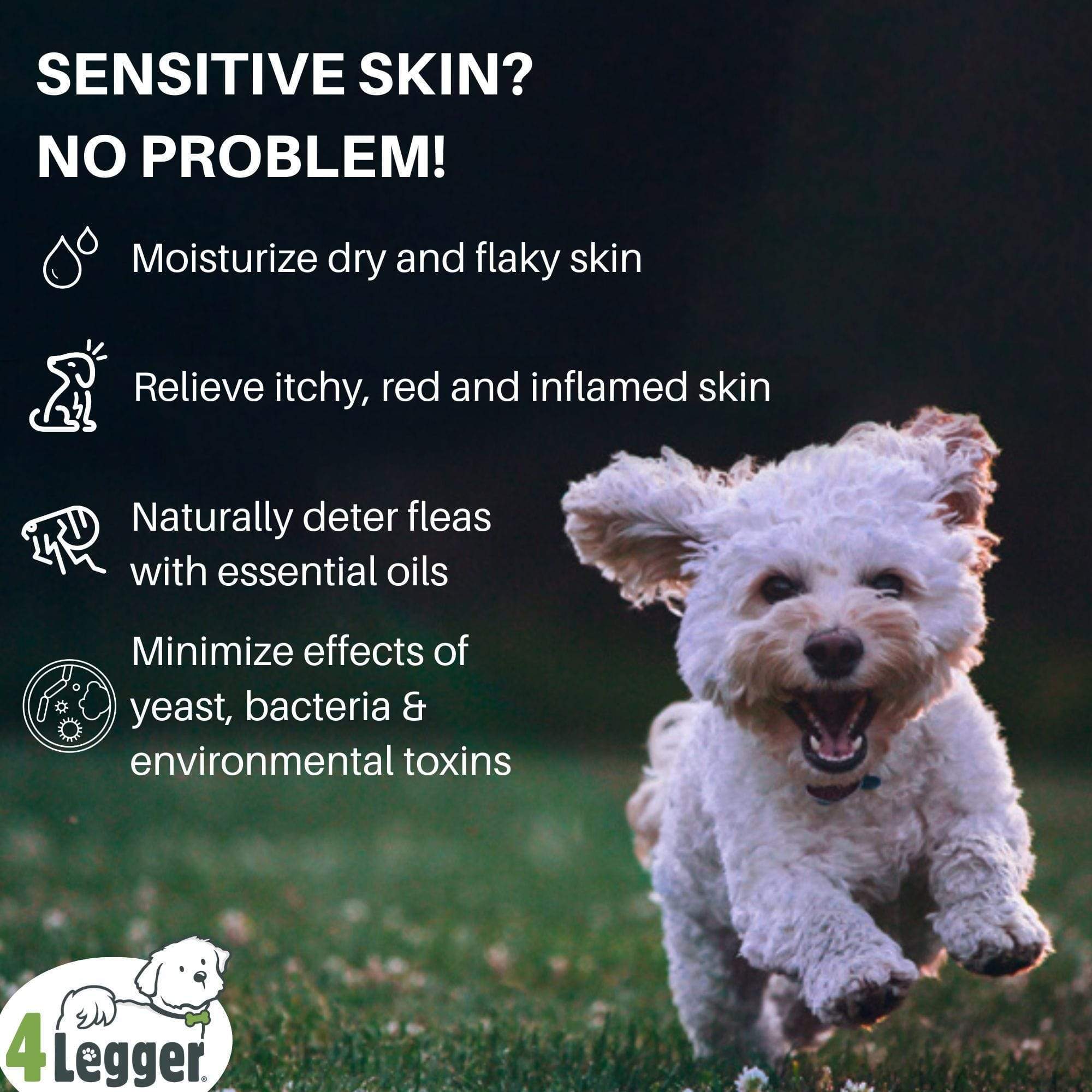 4-Legger Organic Lemongrass and Aloe Hypoallergenic Shampoo