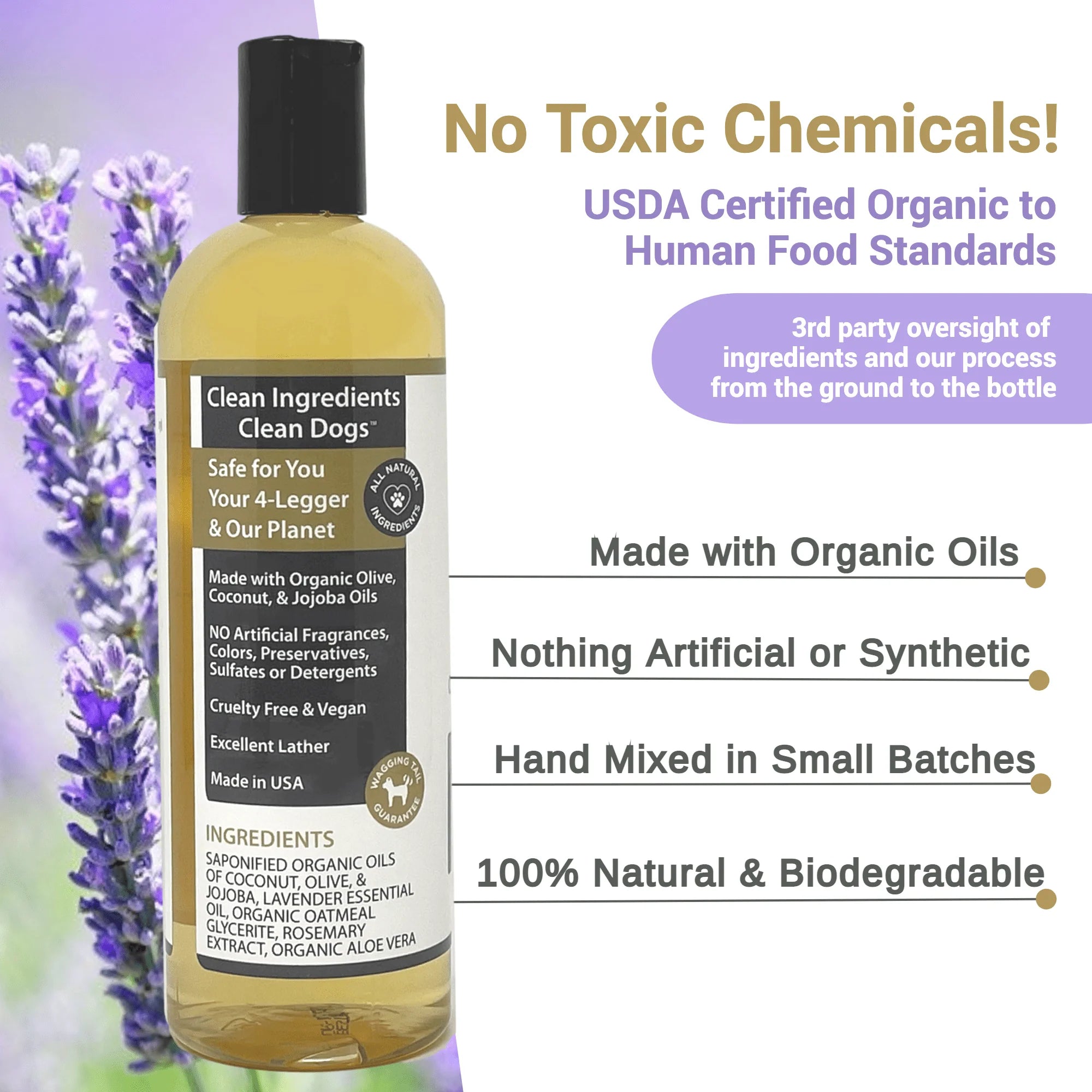 4-Legger Organic Oatmeal Shampoo with Lavender & Aloe